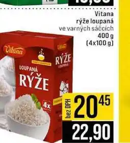 Jip Vitana rýže loupaná ve varných sáčcich 400 g (4x100 g) nabídka