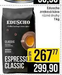 Jip Eduscho zrnková káva různé druhy nabídka