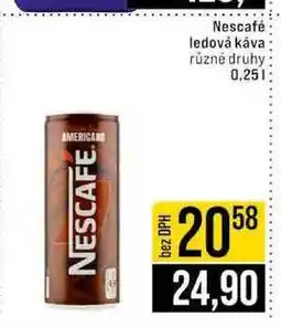 Jip Nescafé ledová káva různé druhy nabídka