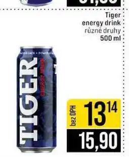 Jip Tiger energy drink různé druhy nabídka