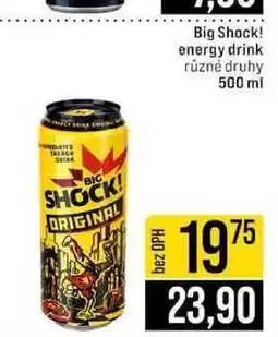 Jip Big Shock! energy drink různé druhy nabídka