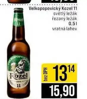 Jip Velkopopovický Kozel 11 světlý ležák řezaný ležák nabídka