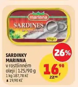 Penny Market SARDINKY MARINNA v rostlinném oleji nabídka