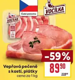 Billa Vepřová pečeně s kostí, plátky nabídka