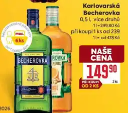 Billa Karlovarská Becherovka nabídka