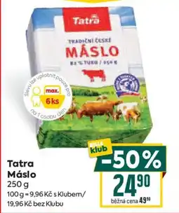 Billa Tatra Máslo nabídka