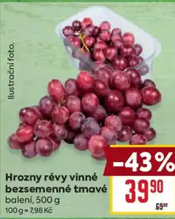 Billa Hrozny révy vinné bezsemenné tmavé nabídka