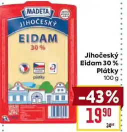 Billa Madeta Jihočeský Eidam 30% Plátky nabídka