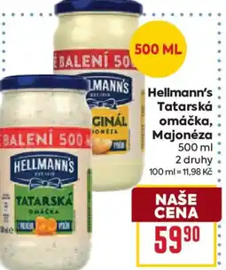 Billa Hellmann's Tatarská omáčka, Majonéza nabídka
