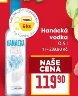 Billa Hanácká vodka nabídka