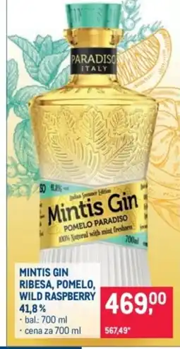 Makro Mintis gin ribesa, pomelo, wild raspberry 41.8% nabídka