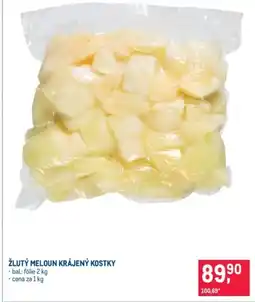 Makro Žlutý meloun krájený kostky nabídka