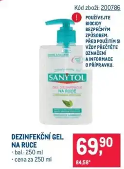 Makro Dezinfekční gel na ruce nabídka