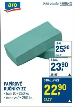 Makro Papírové ručníky ZZ nabídka
