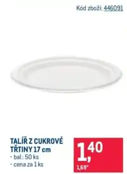 Makro Talíř z cukrové třtiny 17 cm nabídka