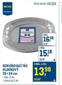 Makro Servírovací tác hliníkový 35×24 cm nabídka