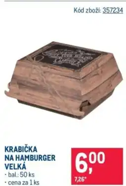 Makro Krabička na hamburger velká nabídka