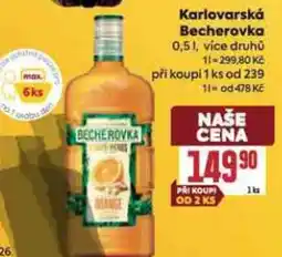 Billa Karlovarská Becherovka nabídka