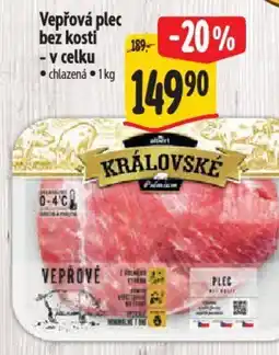 Albert Vepřová plec bez kosti - v celku nabídka