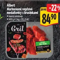 Albert Albert Marinované vepřové medailonky s brusinkami nabídka