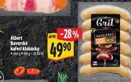 Albert Albert Bavorské kuřecí klobásky nabídka