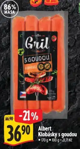 Albert Albert Klobásky s goudou nabídka