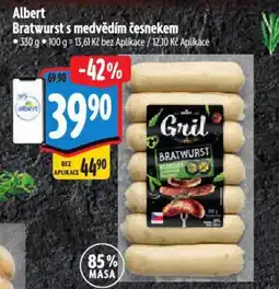 Albert Albert Bratwurst s medvědím česnekem nabídka