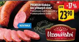 Albert PREMIUM Klobása bez přidaných éček nabídka