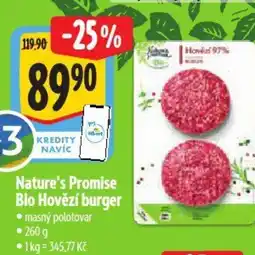 Albert Nature's Promise Bio Hovězí burger nabídka