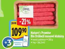 Albert Nature's Promise Bio Drůbeží masové klobásy nabídka