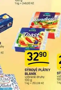 Flop SÝROVÉ PLÁTKY BLANÍK vybrané druhy nabídka