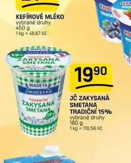 Flop JČ ZAKYSANÁ SMETANA TRADIČNÍ 15% vybrané druhy nabídka