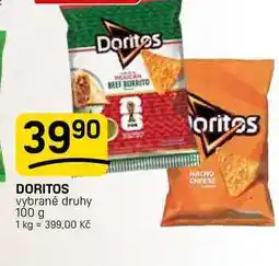 Flop DORITOS vybrané druhy nabídka