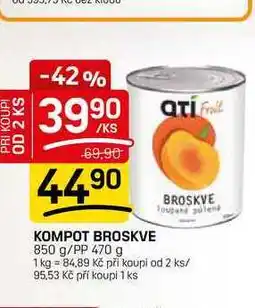 Flop KOMPOT BROSKVE 850 g/PP 470 g nabídka