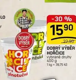 Flop DOBRÝ VÝBĚR HOŘČICE vybrané druhy nabídka