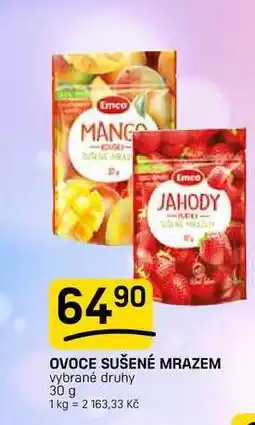 Flop OVOCE SUŠENÉ MRAZEM vybrané druhy nabídka