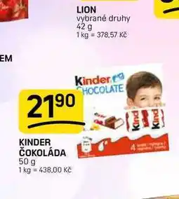 Flop KINDER ČOKOLÁDA nabídka