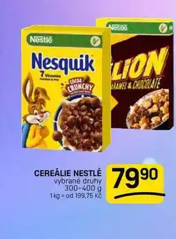 Flop CEREÁLIE NESTLÉ vybrané druhy nabídka