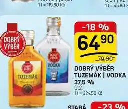 Flop DOBRÝ VÝBĚR TUZEMÁK | VODKA 37,5 % nabídka