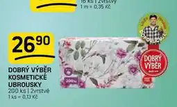 Flop DOBRÝ VÝBĚR KOSMETICKÉ UBROUSKY 200 ks | 2vrstvé nabídka