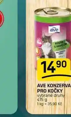 Flop AVE KONZERVA PRO KOČKY vybrané druhy nabídka