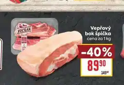 Billa Vepřový bok špička cena za nabídka