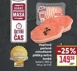 Billa Vepřová pečeně minutkové plátky extra tenké balení nabídka