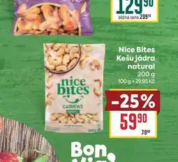 Billa Nice Bites Kešu jádra natural nabídka