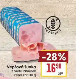 Billa Vepřová šunka z pultu lahůdek cena za nabídka