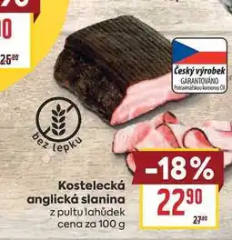 Billa Kostelecká anglická slanina z pultu lahůdek cena za nabídka