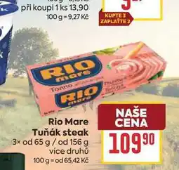 Billa Rio Mare Tuňák steak 3x od 65 g/ od 156 g nabídka