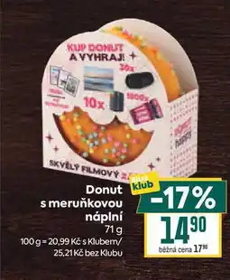 Billa Donut klub s meruňkovou náplní nabídka
