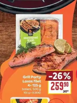 Billa Grill Party Losos filet 4x125 g balení, 500 g nabídka