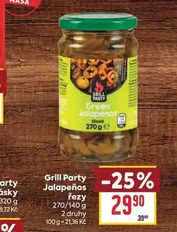 Billa Grill Party Jalapeños řezy 270/140 g nabídka